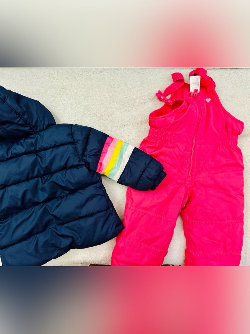 Pink Platinum Girls Puffer Jacket&Snow Bib Snowsuit Set 2/3T Years Excellent Con - Picture 5 of 5